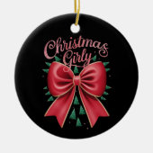 Décoration En Céramique Noël Arbre Bow Girls Fête esthétique Noël (Devant)