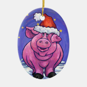Décoration En Céramique Noël au porc