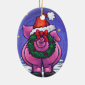 Décoration En Céramique Noël au porc (Dos)