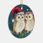 Décoration En Céramique Noël aux chouettes (Droite)