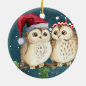 Décoration En Céramique Noël aux chouettes (Dos)