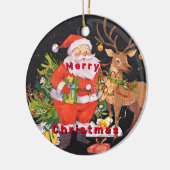 Décoration En Céramique Noël avec Père Noël - Fêtes (Gauche)