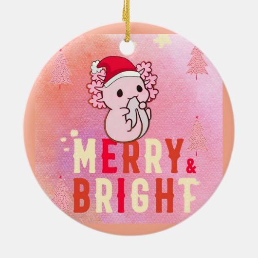 Décoration En Céramique Noël axolotl (Dos)