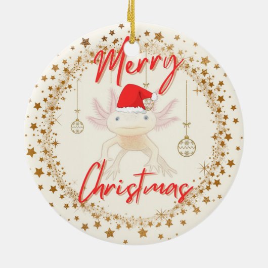 Décoration En Céramique Noël Axolotl (Dos)