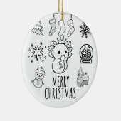 Décoration En Céramique Noël axolotl (Droite)