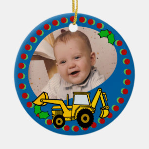 Décoration En Céramique Noël Backhoe