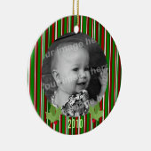 Décoration En Céramique Noël barre l'ornement de photo (Droite)