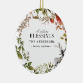 Décoration En Céramique Noël Bénédictions aquarelle feuillage Vacances (Droite)