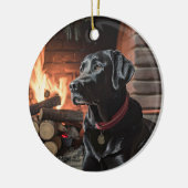 Décoration En Céramique Noël Black Lab (Gauche)