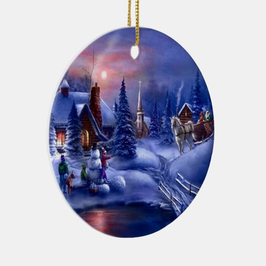 Décoration En Céramique Noël blanc (Droite)