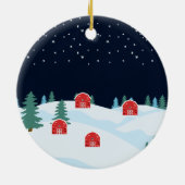 Décoration En Céramique Noël blanc rustique (Dos)