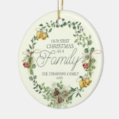 Décoration En Céramique Noël botanique vert élégant moderne (Gauche)