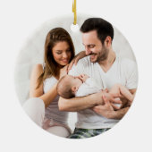 Décoration En Céramique Noël botanique vert élégant moderne (Dos)