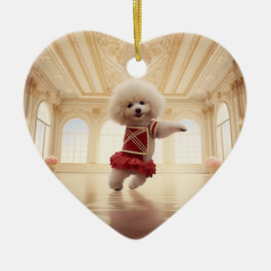 Décoration En Céramique Noël caniche, cadeau souvenir de chien, cadeau pou