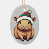 Décoration En Céramique Noël Capybara (Dos)