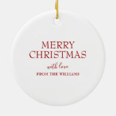 Décoration En Céramique Noël Cardinal Rouge Personnalisé (Dos)