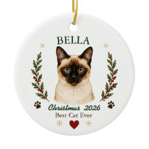 Noël Chat Siamois Personnalisé