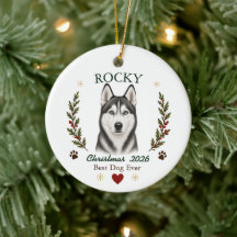 Noël Chien Husky Personnalisé