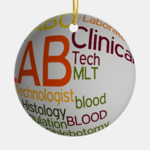 DÉCORATION EN CÉRAMIQUE NOËL CLINIQUE DE TECH MLT DE LABORATOIRE