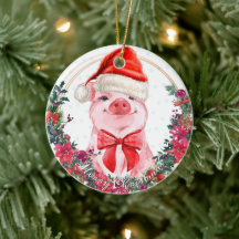 Noël Cochon mignon Piglet Wreath Premier Noël