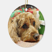 Décoration En Céramique Noël - Cockapoo - Odie (Gauche)