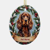 Décoration En Céramique Noël Cocker Spaniel (Droite)