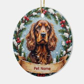 Décoration En Céramique Noël Cocker Spaniel (Gauche)