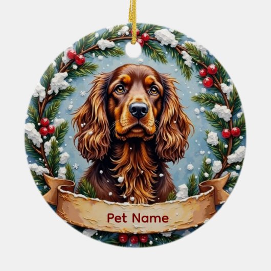 Décoration En Céramique Noël Cocker Spaniel (Dos)