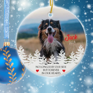 Décoration En Céramique Noël commémoratif personnalisé pour chien 
