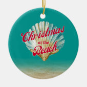 Décoration En Céramique Noël côtier au Beach Sand and Seashell (Devant)