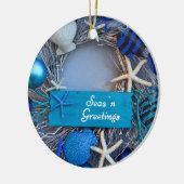 Décoration En Céramique Noël côtier tropical de vacances de coquillage (Gauche)