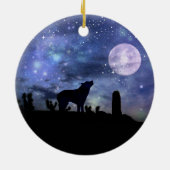 Décoration En Céramique Noël Coyote Sud-Ouest et Cactus (Dos)