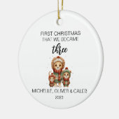 Décoration En Céramique Noël Cute Lion Famille des Trois (Gauche)