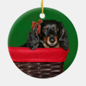 Décoration En Céramique Noël Dachshund (Dos)