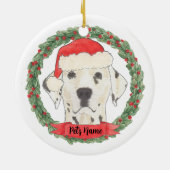 Décoration En Céramique Noël dalmatien personnalisé (Dos)