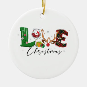 Décoration En Céramique Noël d'amour de Noël