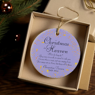 Décoration En Céramique Noël Dans Le Ciel Mémorial Purple Or Photo