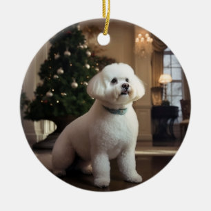 Décoration En Céramique Noël de Bichon