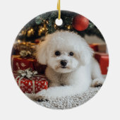 Décoration En Céramique Noël de Bichon (Dos)