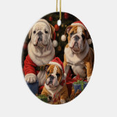 Décoration En Céramique Noël de Bulldog anglais (Droite)