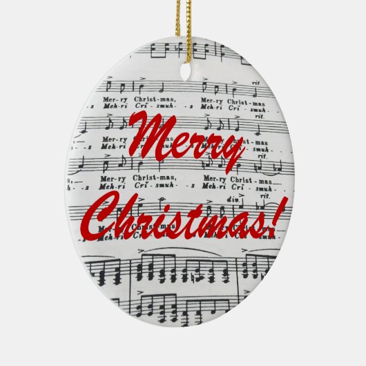 Décoration En Céramique Noël de chanson de Noël Joyeux ! (Droite)