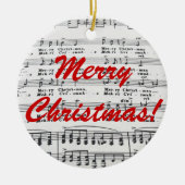 Décoration En Céramique Noël de chanson de Noël Joyeux ! (Devant)