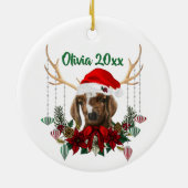 Décoration En Céramique Noël de chèvre Belle Boer Kid à Antlers (Dos)