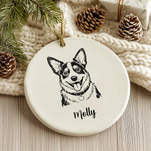 Décoration En Céramique Noël de chien Blue Heeler personnalisé