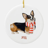 Décoration En Céramique Noël de Chien de Corgi (Dos)