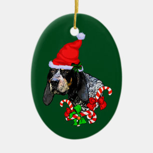 Décoration En Céramique Noël de Coonhound de Bluetick