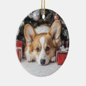 Décoration En Céramique Noël de Corgi (Droite)