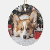 Décoration En Céramique Noël de Corgi (Gauche)