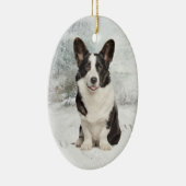 Décoration En Céramique Noël de Corgi (Droite)