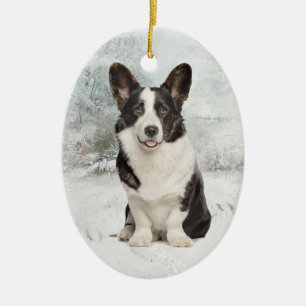 Décoration En Céramique Noël de Corgi